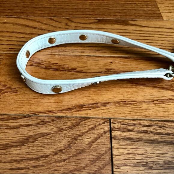 Rebecca Minkoff Leather Gold Hardware White Crossbody Handbag Women’s Size Small - Picture 8 of 12